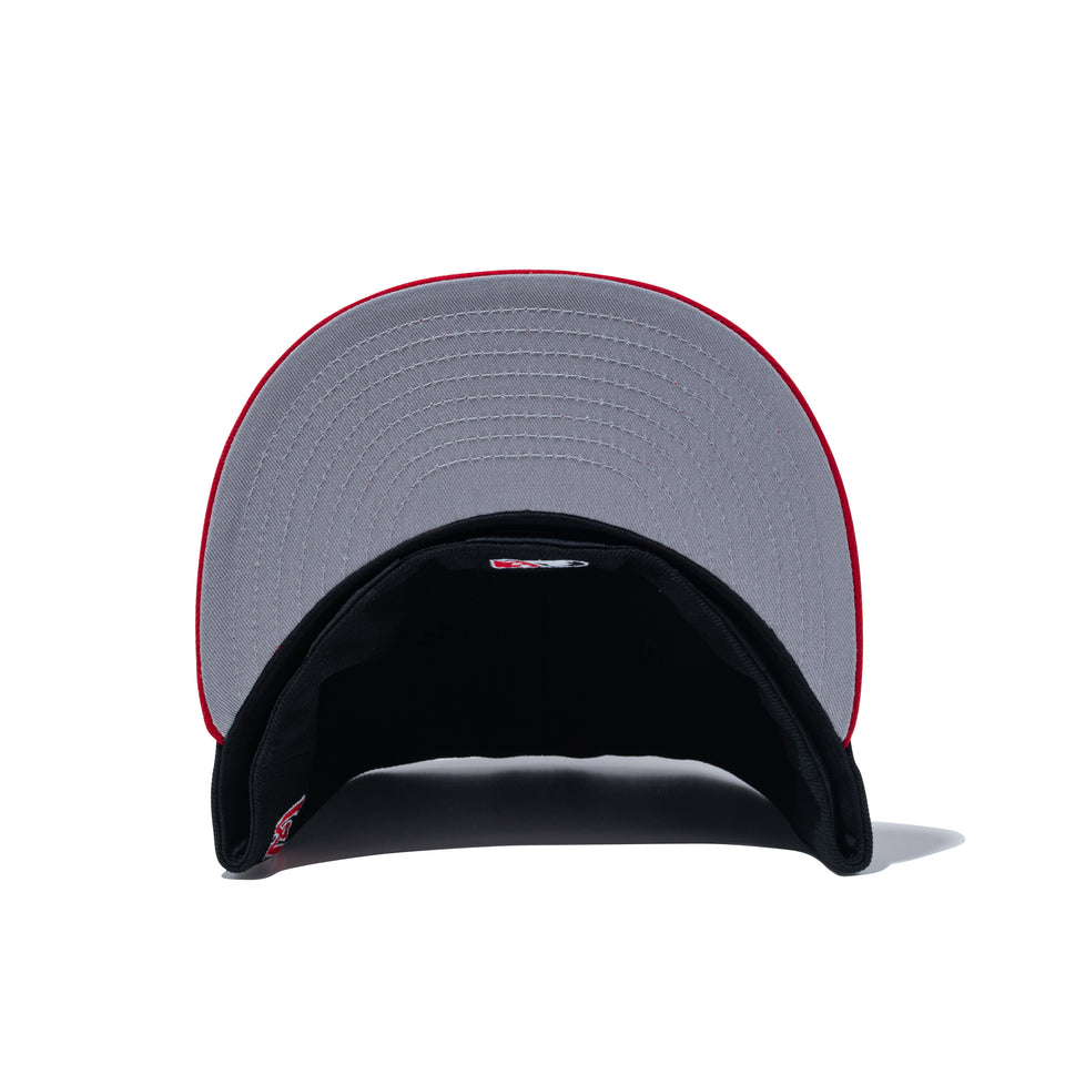 59FIFTY MiLB ウースター・レッドソックス ブラック スカーレットバイザー