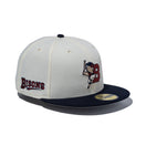 59FIFTY MiLB バッファロー・バイソンズ クロームホワイト ネイビーバイザー