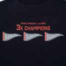 半袖 ウォッシュドコットン Tシャツ World Baseball Classic SAMURAI フラッグロゴ ネイビー