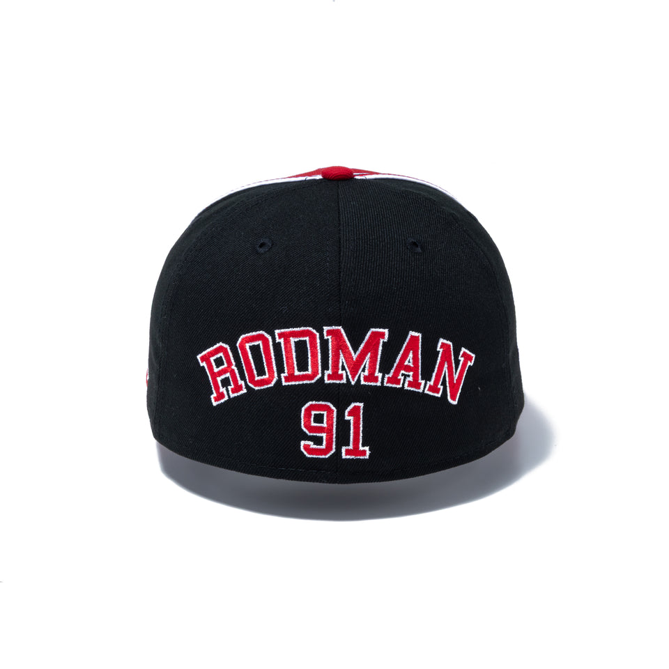 59FIFTY NBA Hardwood Classics シカゴ・ブルズ Dennis Rodman 91 レッド/ブラック