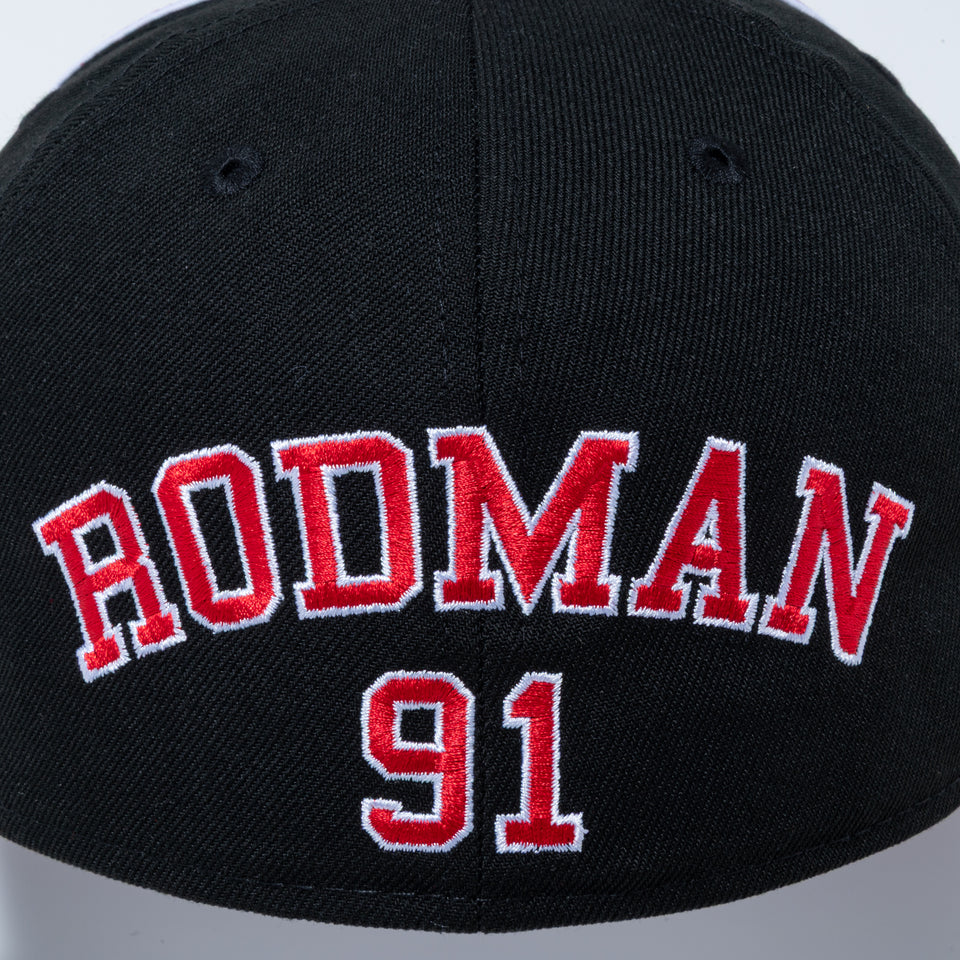 59FIFTY NBA Hardwood Classics シカゴ・ブルズ Dennis Rodman 91 レッド/ブラック