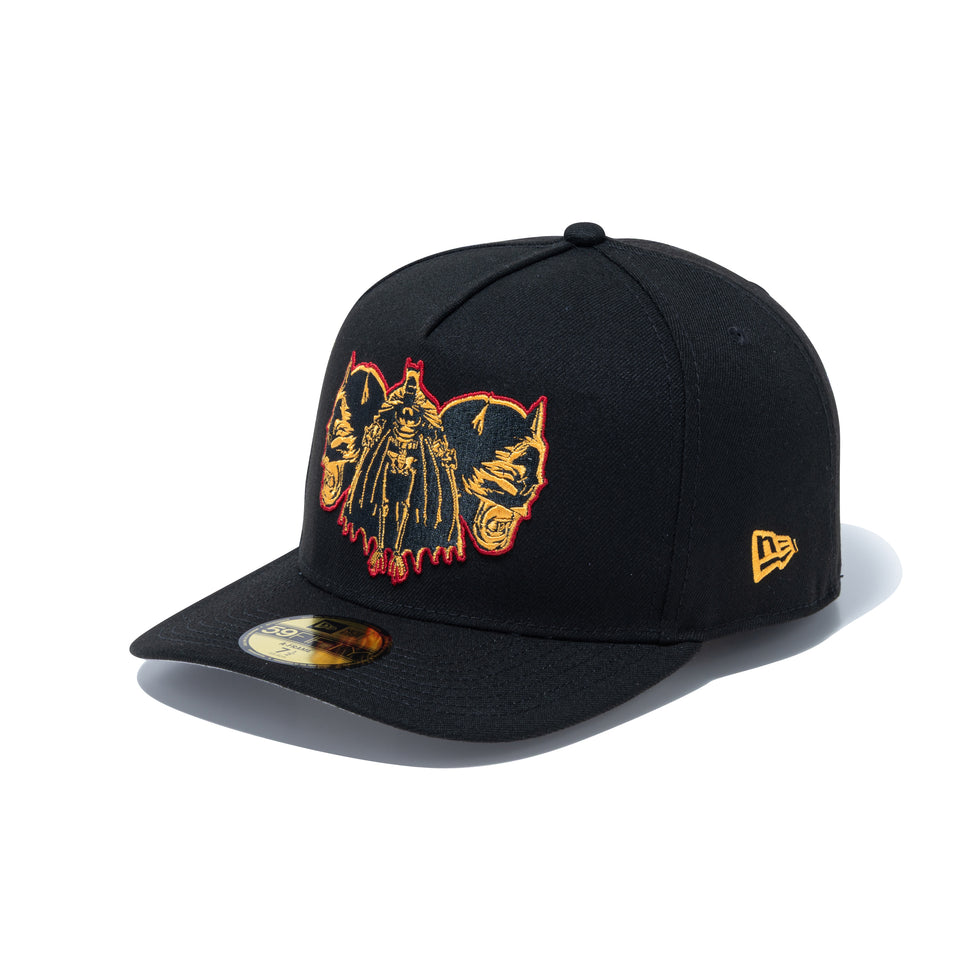 NEWERA59FIFTYLAドジャースバットマンカスタムキャップブラック1/2 59FIFTY A-Frame BATMAN バットマン ブラック | ニューエラオンライン