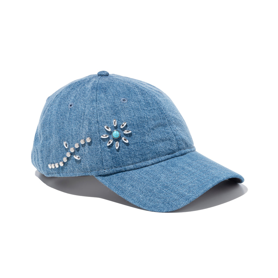 9FORTY アンストラクチャード Studs ウォッシュドデニム