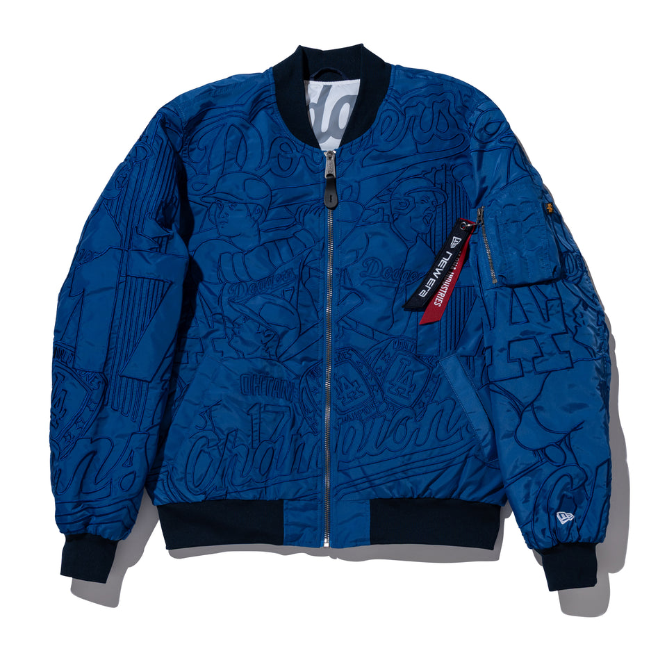 リバーシブル ボンバージャケット Alpha Industries x ComplexCon ロサンゼルス・ドジャース ブルー