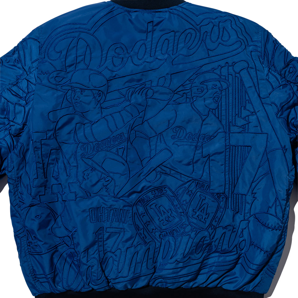 リバーシブル ボンバージャケット Alpha Industries x ComplexCon ロサンゼルス・ドジャース ブルー
