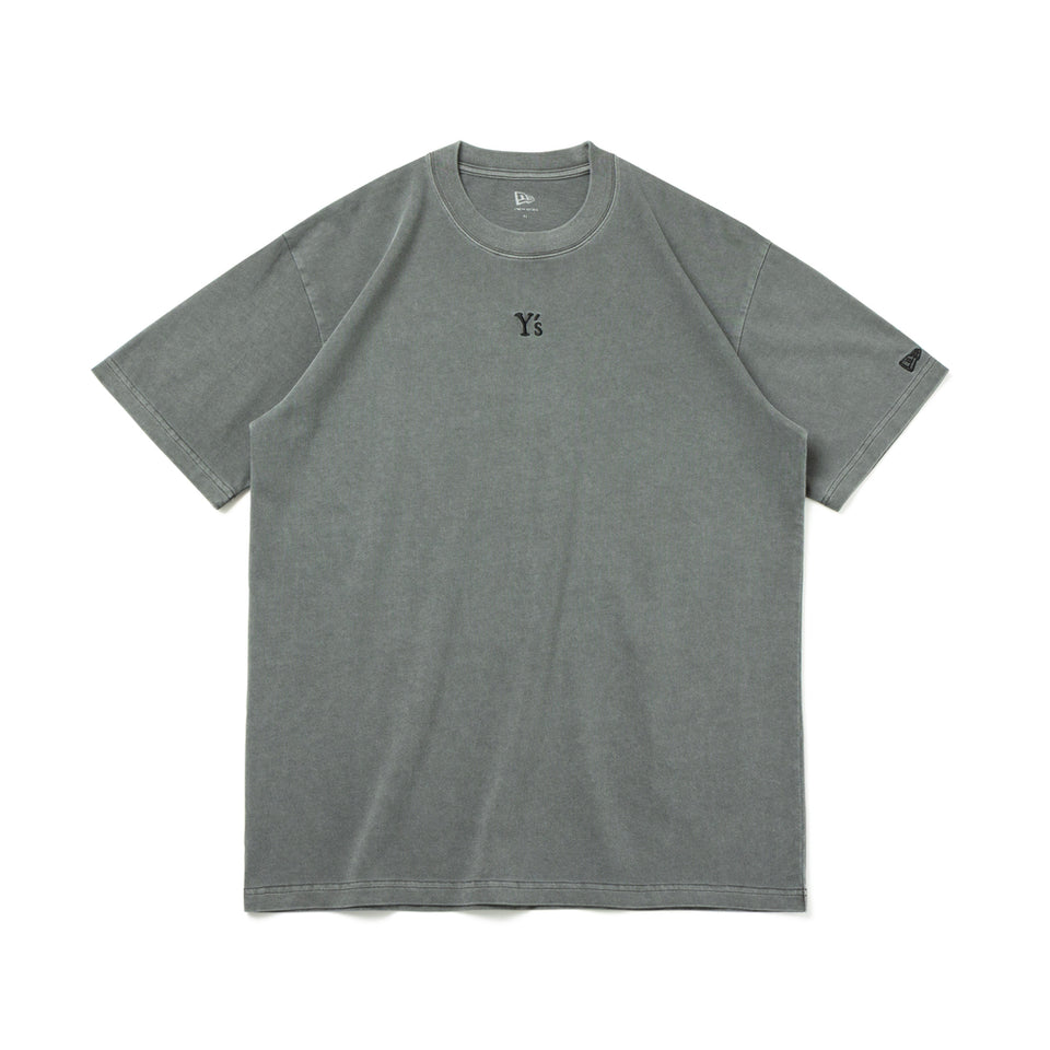 半袖 ガーメントダイ コットン Tシャツ Y's FW26 チャコール