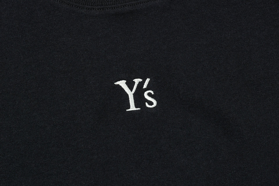 長袖 コットン Tシャツ Y's FW26 ブラック