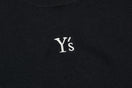 長袖 コットン Tシャツ Y's FW26 ブラック