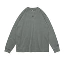 長袖 ガーメントダイ コットン Tシャツ Y's FW26 チャコール