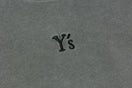 長袖 ガーメントダイ コットン Tシャツ Y's FW26 チャコール