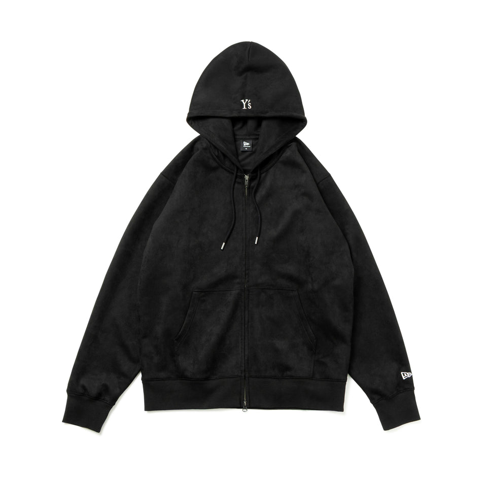 ポリスウェード フルジップフーディー Y's FW26 ブラック
