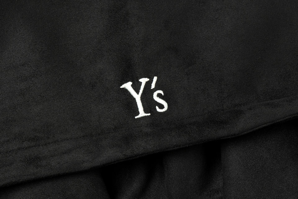 ポリスウェード フルジップフーディー Y's FW26 ブラック