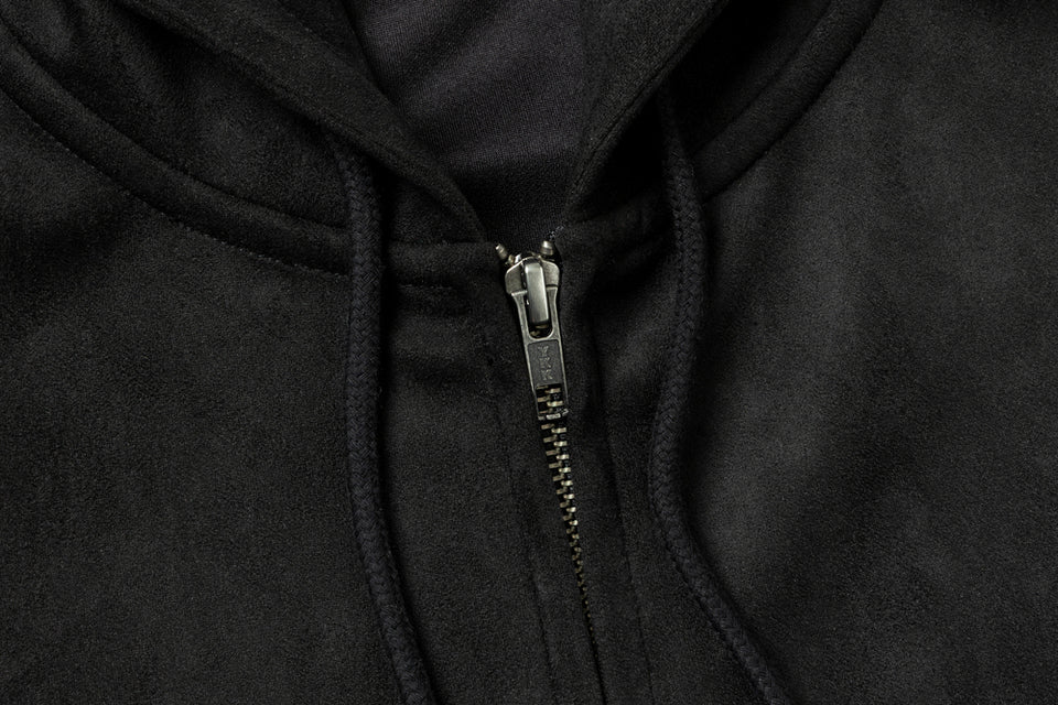 ポリスウェード フルジップフーディー Y's FW26 ブラック
