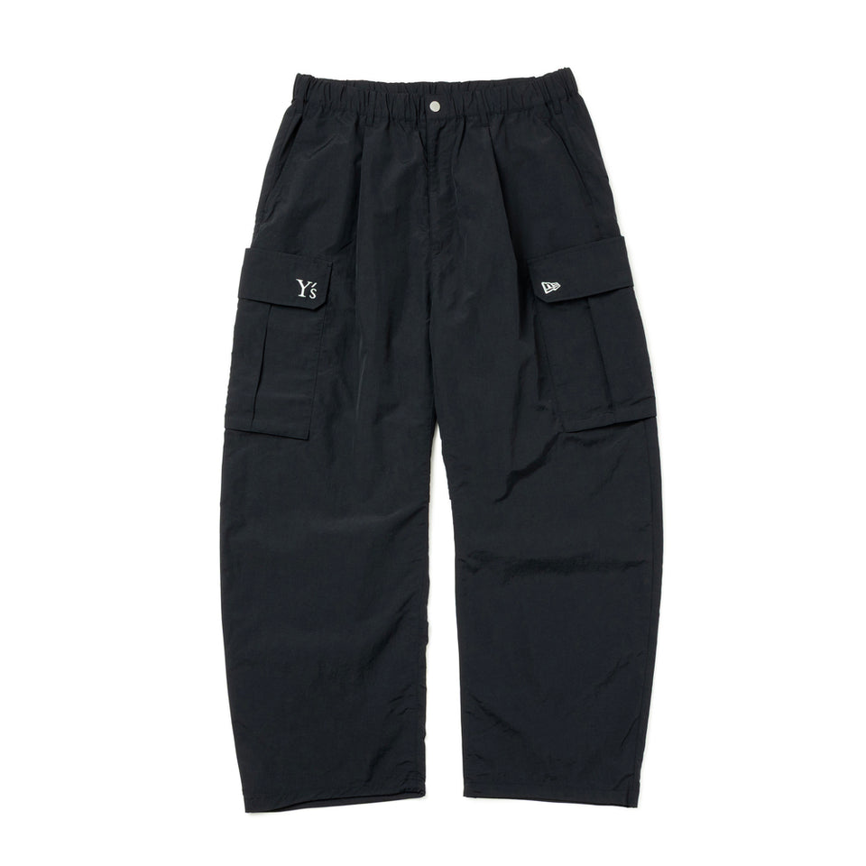 オーバーサイズド ナイロン カーゴパンツ Y's FW26 ブラック