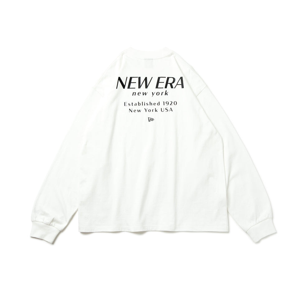 長袖 コットン Tシャツ BLACK LABEL FW25 Hotel Logo ホワイト