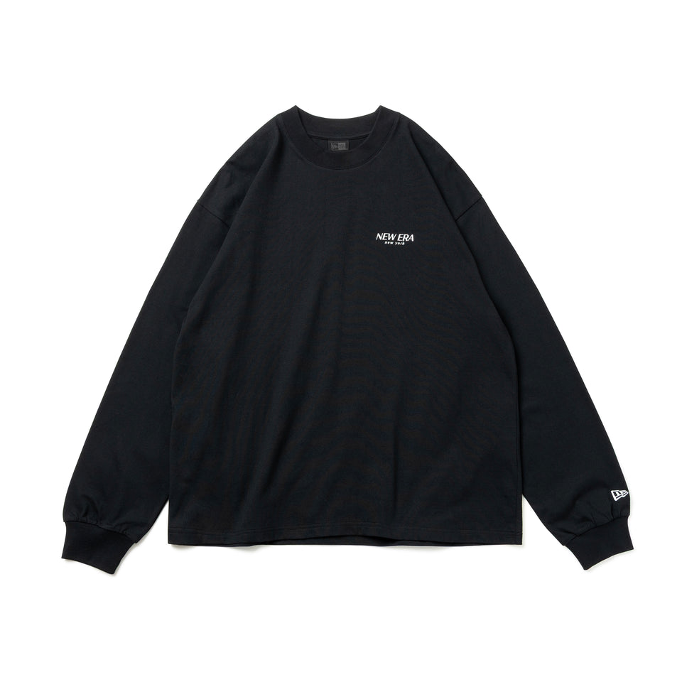 長袖 コットン Tシャツ BLACK LABEL FW25 Hotel Logo ブラック