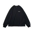 長袖 コットン Tシャツ BLACK LABEL FW25 Hotel Logo ブラック