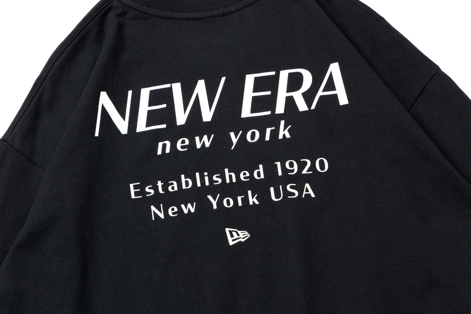 長袖 コットン Tシャツ BLACK LABEL FW25 Hotel Logo ブラック