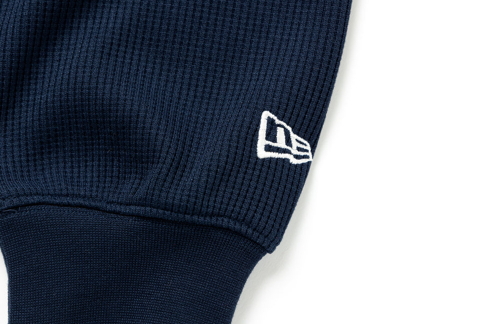 長袖 オーバーサイズド ワッフル Tシャツ BLACK LABEL FW25 ネイビー