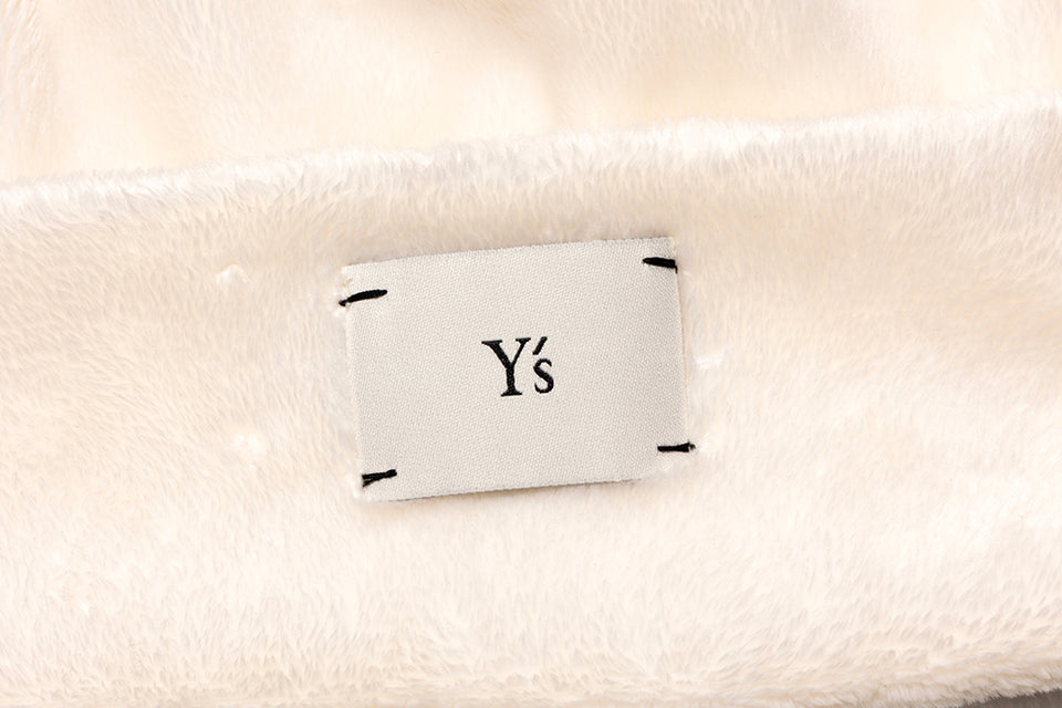 ベーシック カフニット Y's FW26 マイクロファー ホワイト