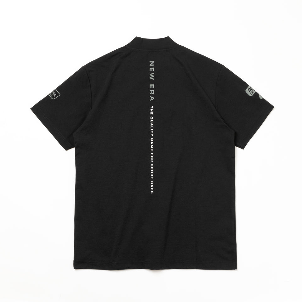 半袖 ミッドネック ユーティリティ Tシャツ マルチロゴ ブラック