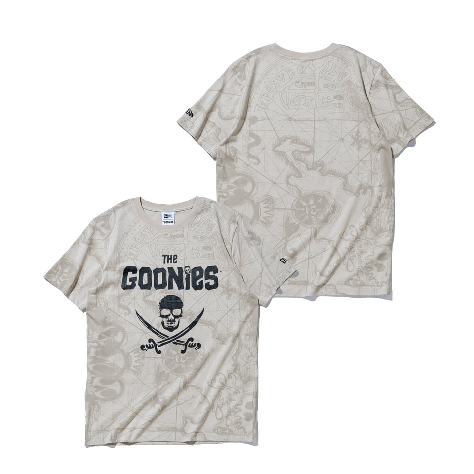 m*4様 new era グーニーズ 半袖 コットン Tシャツ The Goonies グーニーズ Treasure Map ストーン