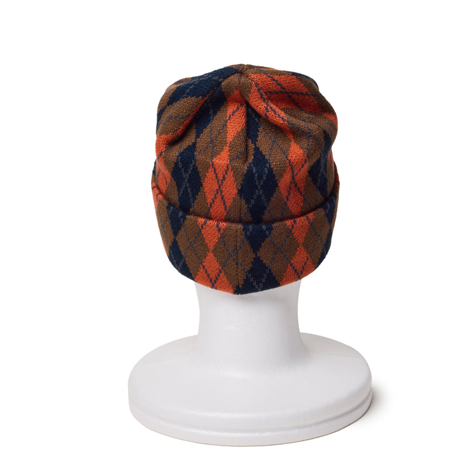 ベーシック カフニット Argyle Check アーガイルチェック ウォルナット - 14312223 - OSFM | NEW ERA ニューエラ公式オンラインストア