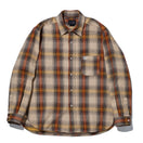 長袖 オンブレ チェックシャツ BLACK LABEL FW24 ベージュ - 14410781 - XS | NEW ERA ニューエラ公式オンラインストア