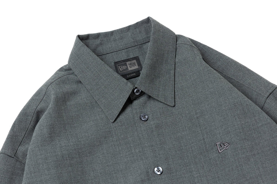 長袖 ウールシャツ BLACK LABEL FW25 チャコール - 14746886-S | NEW ERA ニューエラ公式オンラインストア