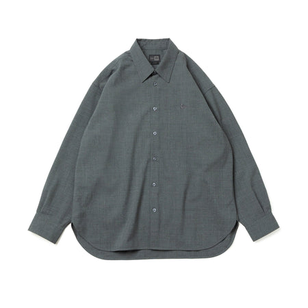 【新品未使用　即完】LIDNM☆シャツ　ウール☆M☆チャコール black-label-fw25-14746886-s-