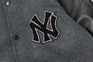 メルトン バーシティージャケット BLACK LABEL FW25 ニューヨーク・ヤンキース チャコール - 14746901-S | NEW ERA ニューエラ公式オンラインストア