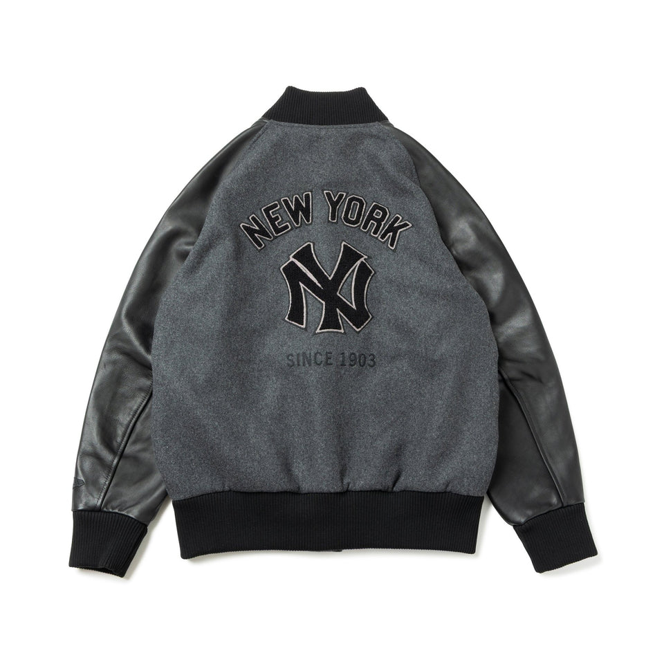 メルトン バーシティージャケット BLACK LABEL FW25 ニューヨーク・ヤンキース チャコール - 14746901-S | NEW ERA ニューエラ公式オンラインストア