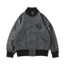 メルトン バーシティージャケット BLACK LABEL FW25 ニューヨーク・ヤンキース チャコール - 14746901-S | NEW ERA ニューエラ公式オンラインストア