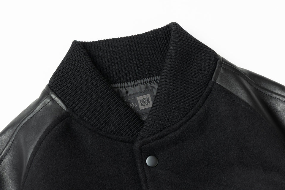 メルトン バーシティージャケット BLACK LABEL FW25 フラッグロゴ ブラック - 14746902-S | NEW ERA ニューエラ公式オンラインストア
