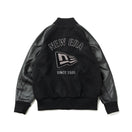 メルトン バーシティージャケット BLACK LABEL FW25 フラッグロゴ ブラック - 14746902-S | NEW ERA ニューエラ公式オンラインストア