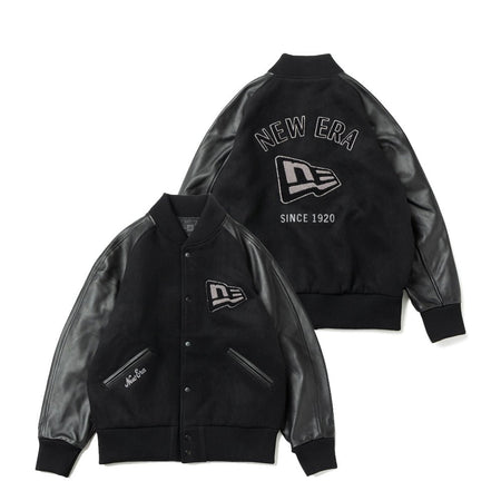 NEW ERA メルトン バーシティージャケット メルトン バーシティージャケット BLACK LABEL FW25 フラッグロゴ