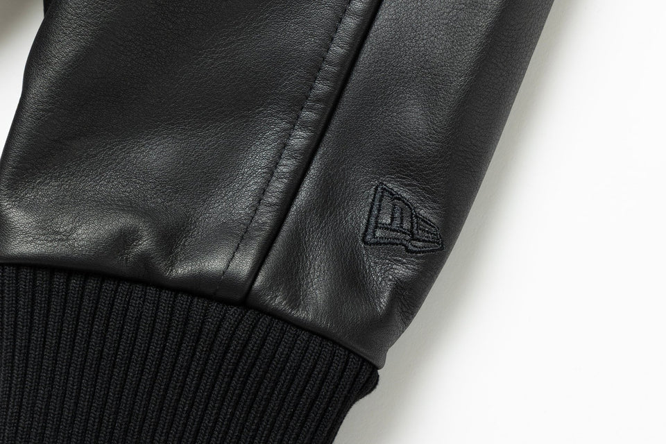 メルトン バーシティージャケット BLACK LABEL FW25 フラッグロゴ ブラック - 14746902-S | NEW ERA ニューエラ公式オンラインストア