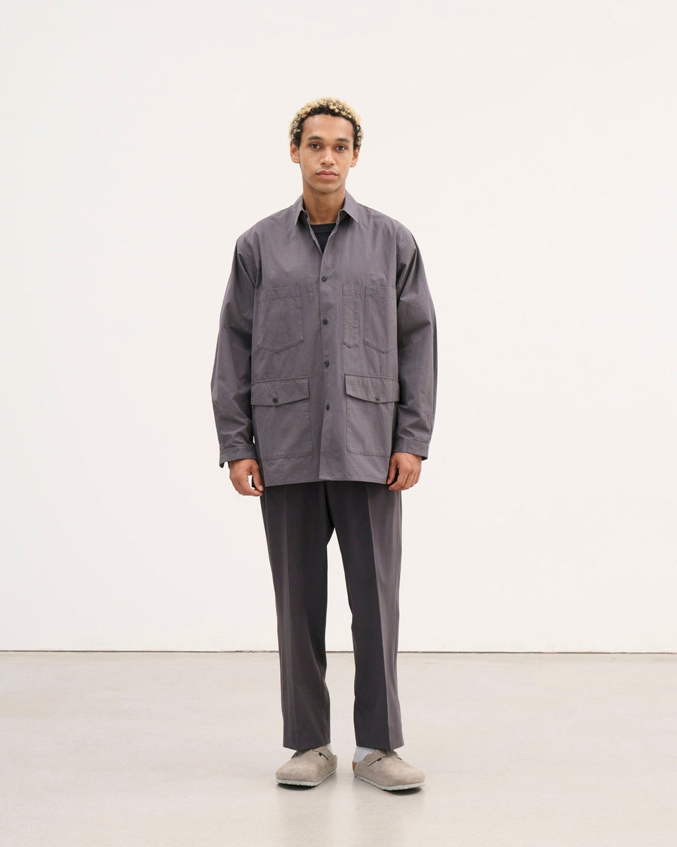 長袖 ポーターシャツ BLACK LABEL FW25 チャコール | ニューエラ