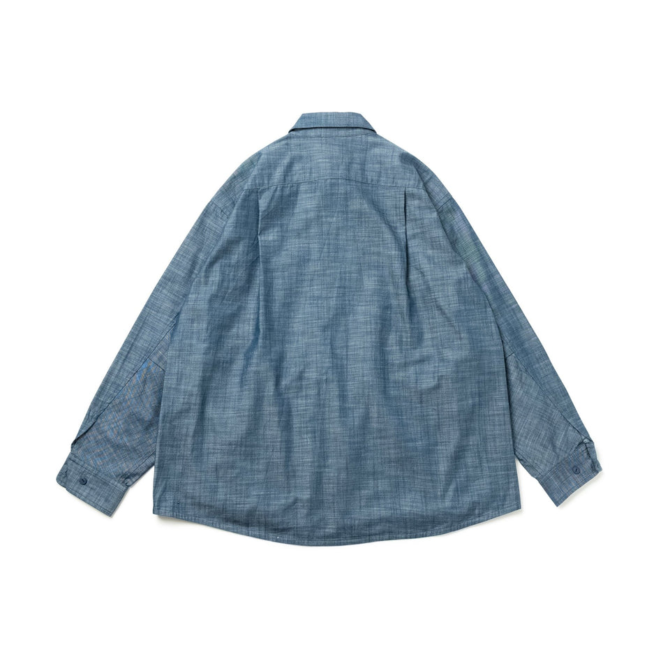 長袖 シャンブレー シャツ BLACK LABEL FW25 ブルー | ニューエラ