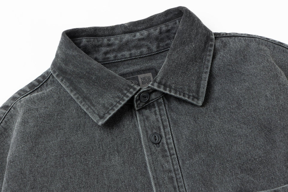 長袖 デニムシャツ BLACK LABEL FW25 ウォッシュドブラックデニム - 14746934 - S | NEW ERA ニューエラ公式オンラインストア