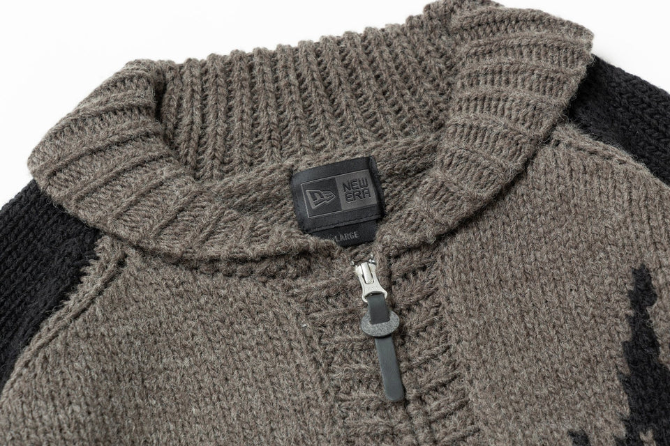 カウチング ニットカーディガン BLACK LABEL FW25 クラシックロゴ ブラック - 14746945 - S | NEW ERA ニューエラ公式オンラインストア