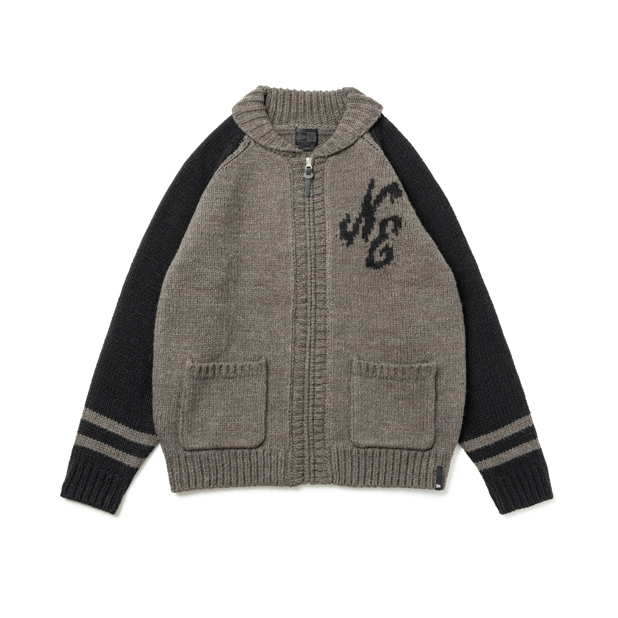 カウチング ニットカーディガン BLACK LABEL FW25 クラシックロゴ