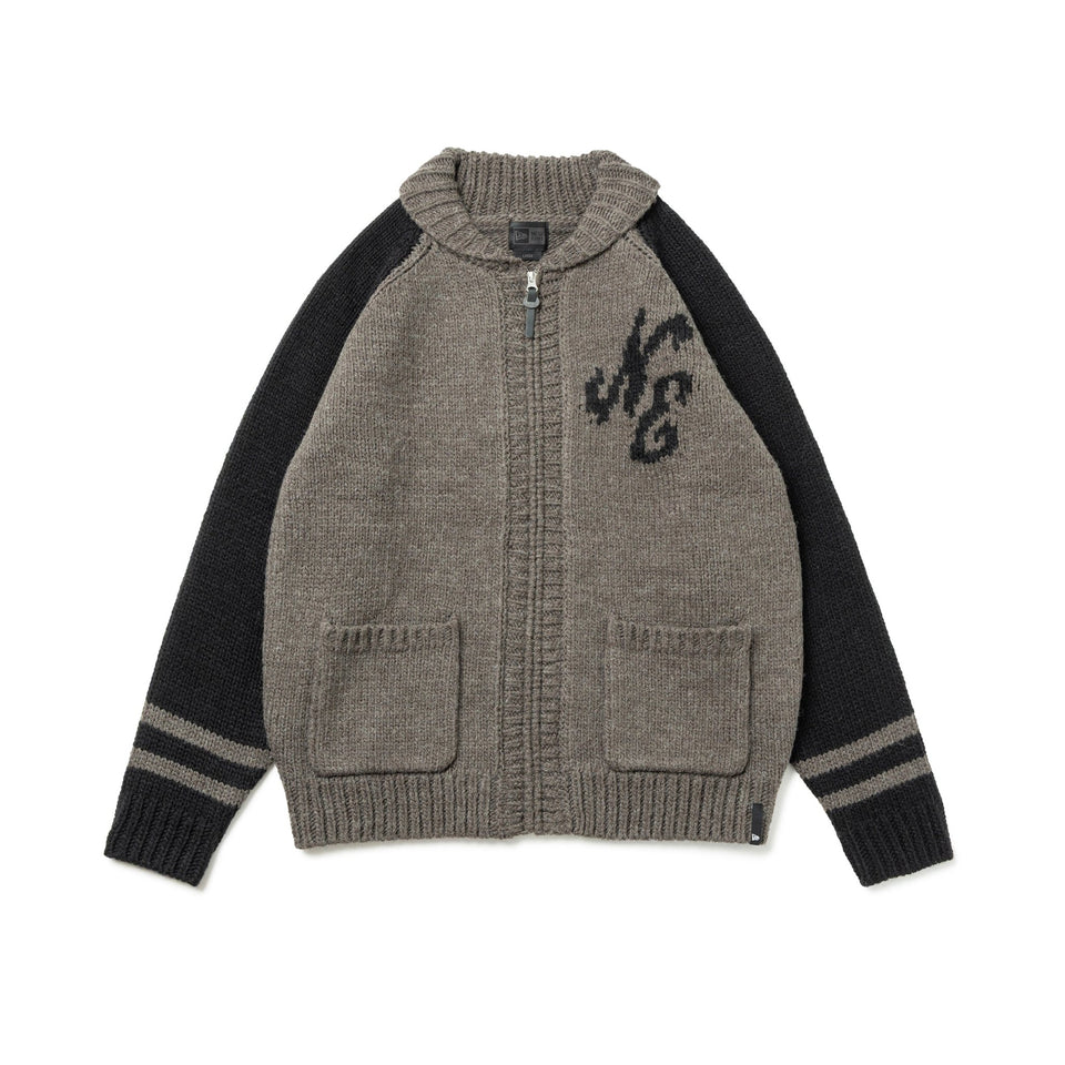 カウチング ニットカーディガン BLACK LABEL FW25 クラシックロゴ ブラック - 14746945 - S | NEW ERA ニューエラ公式オンラインストア