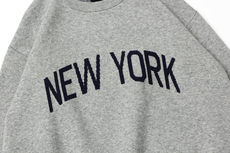 ウォッシャブル ニット プルオーバー BLACK LABEL FW25 NEW YORK グレー - 14746887 - S | NEW ERA ニューエラ公式オンラインストア