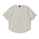 半袖 ピンストライプ ベースボールシャツ BLACK LABEL SS24 オフホワイト - 14322490-XS | NEW ERA ニューエラ公式オンラインストア