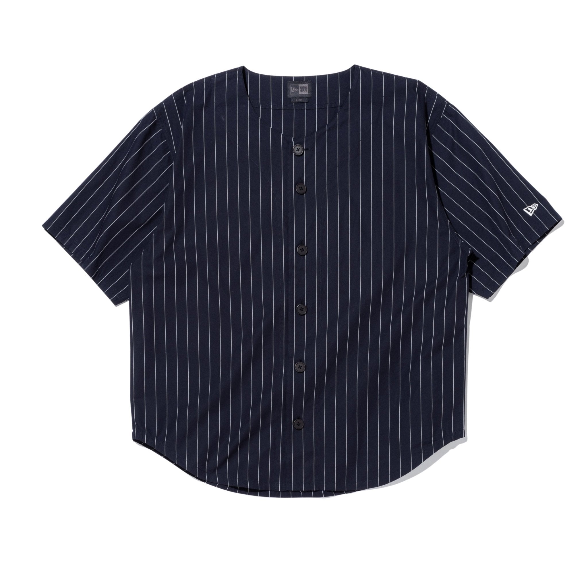 半袖 ピンストライプ ベースボールシャツ BLACK LABEL SS24 ネイビー 半袖 ピンストライプ ベースボールシャツ BLACK LABEL SS24 ネイビー