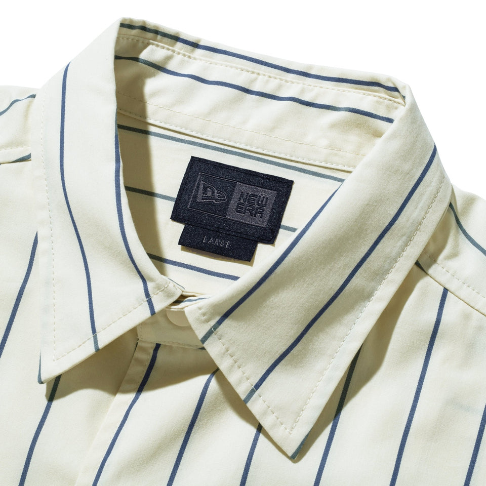 半袖 ストライプシャツ BLACK LABEL SS25 クロームホワイト