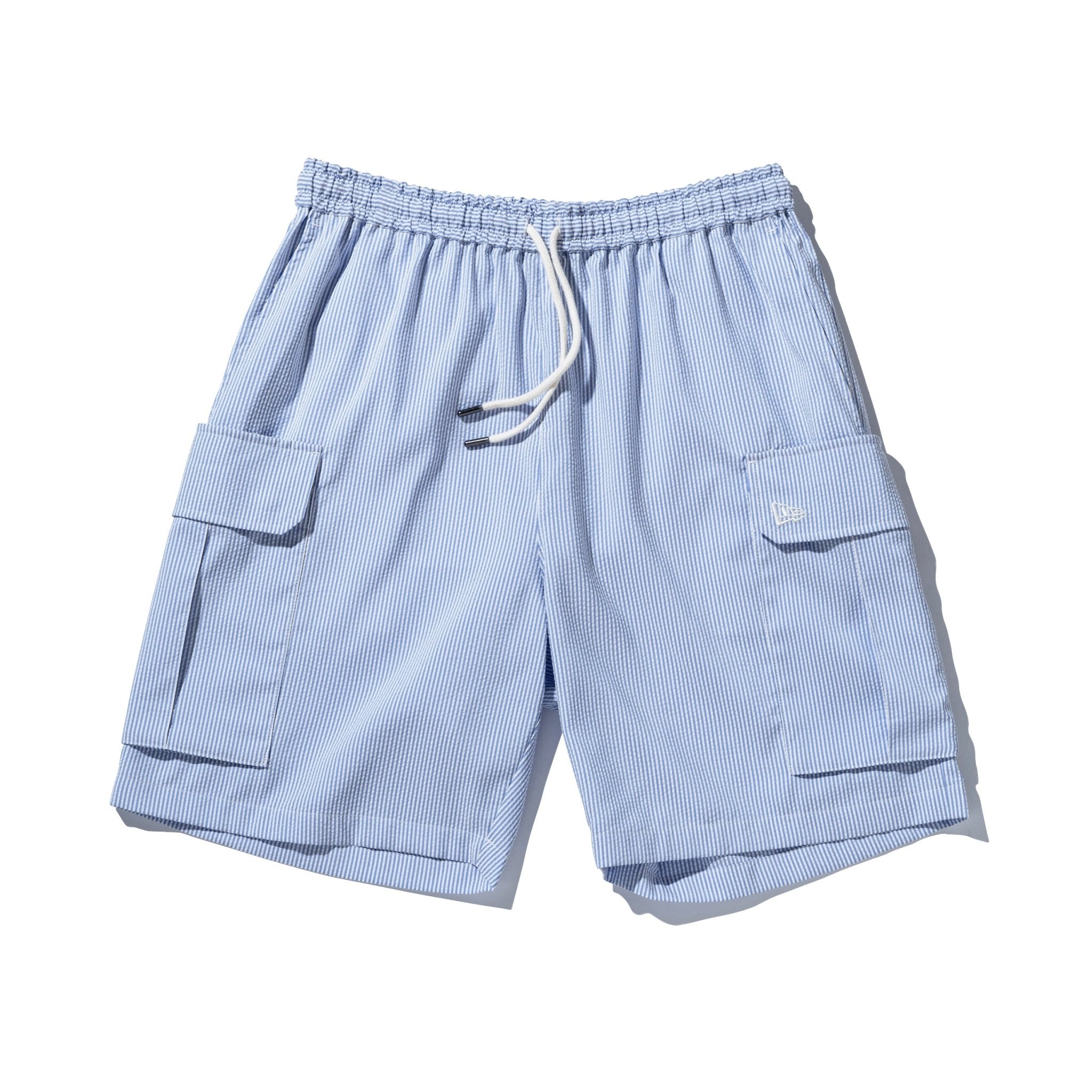 シアサッカー カーゴ ショートパンツ BLACK LABEL SS25 サックス