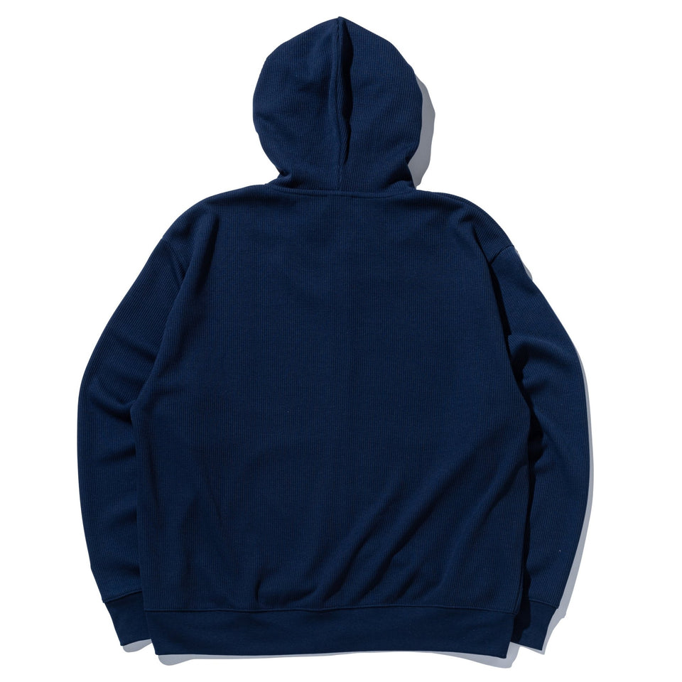 オーバーサイズド ワッフル フルジップフーディー BLACK LABEL