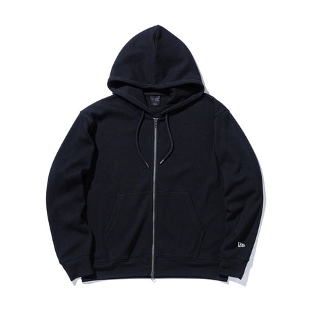 オーバーサイズド ワッフル フルジップフーディー BLACK LABEL